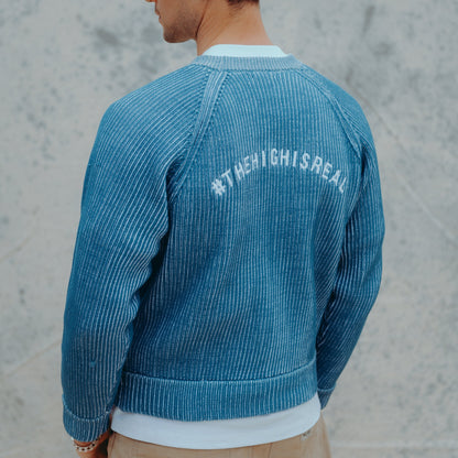 BLUE KNIT SWEATER