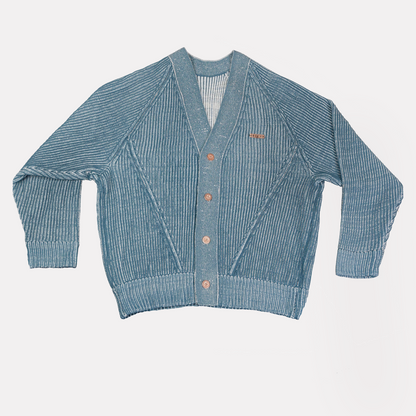 BLUE KNIT CARDIGAN