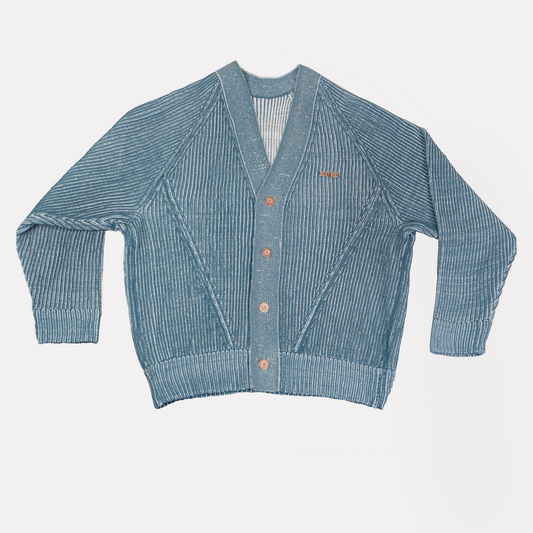 BLUE KNIT CARDIGAN