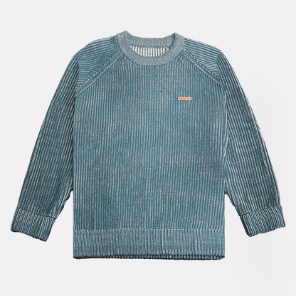 BLUE KNIT SWEATER