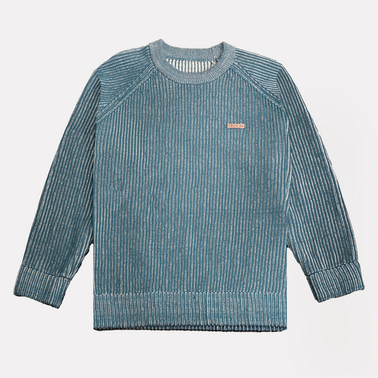 BLUE KNIT SWEATER